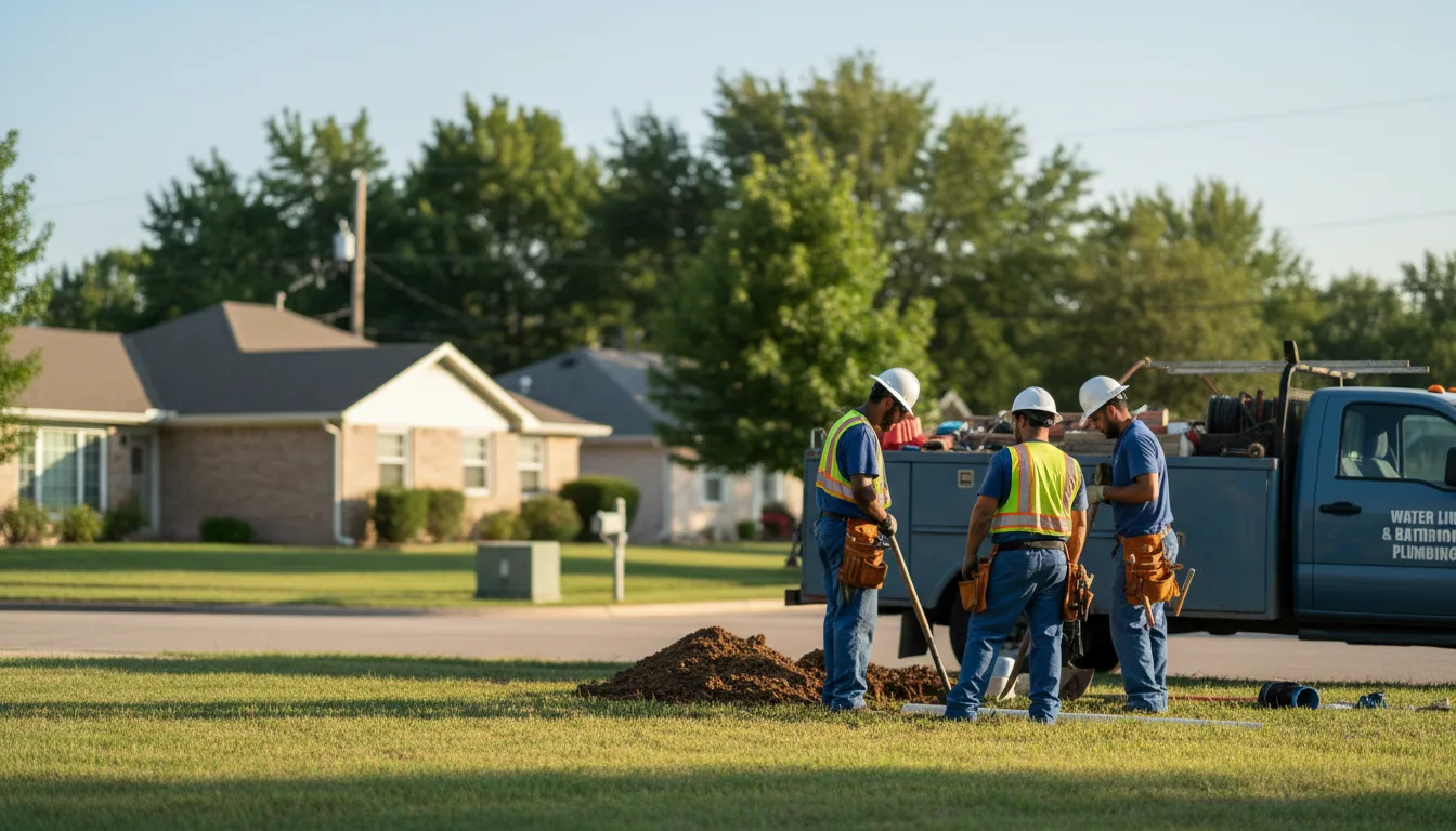 Residential water line and bathroom plumbing service in El Reno, OK